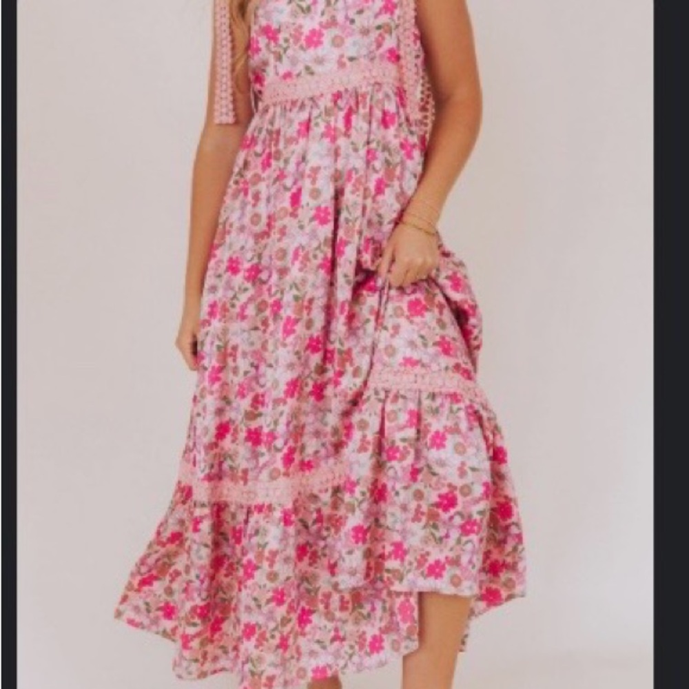 “Kiss of Life” One Loved Babe floral midi dress.